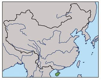 海南孔雀雉的地理分布图