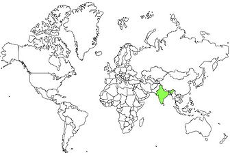 锈喉鹩鹛的地理分布图